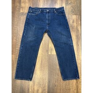 Levi Strauss 505 Jeans Dark Wash Straight Leg Men's 42x30 Actual 42x29.5 Classic